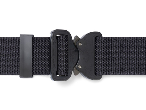 Belt medium-stiff COMBAT Black width of 45mm with metal buckle Cobra® 9kN matte Black ears Universal size 70-120cm