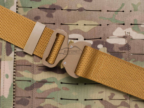 Belt medium-stiff COMBAT Coyote (Gold) width of 45mm with metal buckle Cobra® 9kN Universal size 70-120cm