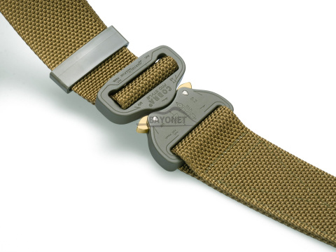 Belt medium-stiff COMBAT Khaki (Dark Coyote) width of 45mm with metal buckle Cobra® 9kN Universal size 70-120cm