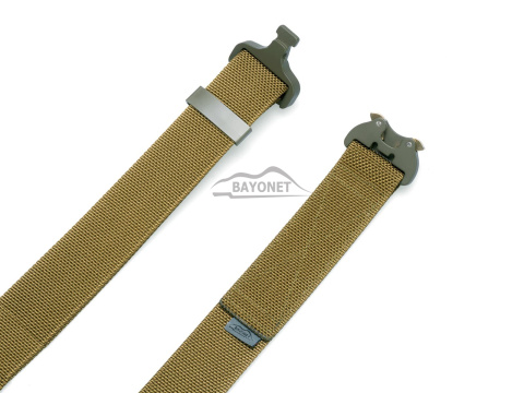 Belt medium-stiff COMBAT Khaki (Dark Coyote) width of 45mm with metal buckle Cobra® 9kN Universal size 70-120cm