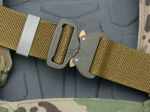 Belt medium-stiff COMBAT Khaki (Dark Coyote) width of 45mm with metal buckle Cobra® 9kN Universal size 70-120cm