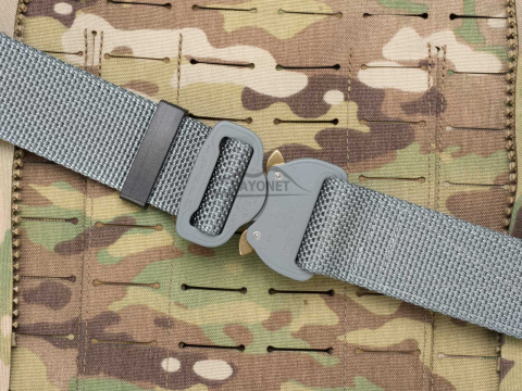 Belt medium-stiff COMBAT Gray width of 38mm with metal buckle Cobra® 9kN Universal size 70-120cm