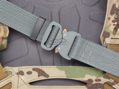 Belt medium-stiff COMBAT Gray width of 38mm with metal buckle Cobra® 9kN Universal size 70-120cm