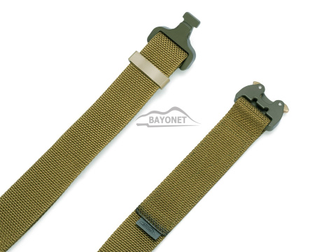 Belt medium-stiff COMBAT Khaki (Dark Coyote) width of 38mm with metal buckle Cobra® 9kN Universal size 70-120cm