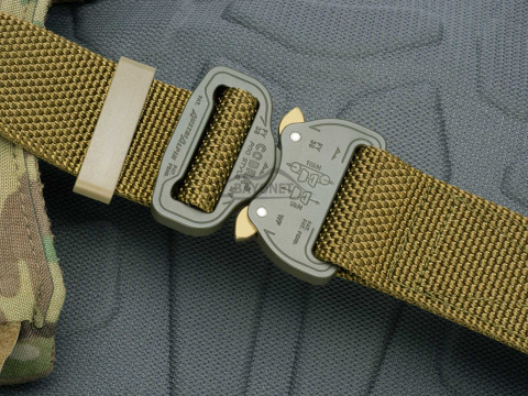 Belt medium-stiff COMBAT Khaki (Dark Coyote) width of 38mm with metal buckle Cobra® 9kN Universal size 70-120cm