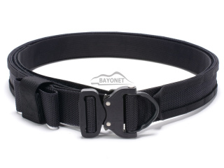 Tactical belt for carrying weapons and ammunition® STORM Black 2-layer with PALS for MOLLE Cobra® D-ring 18kN