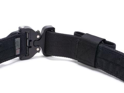 Tactical belt for carrying weapons and ammunition® STORM Black 2-layer with PALS for MOLLE Cobra® D-ring 18kN