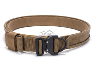 Tactical belt for carrying weapons and ammunition® STORM Coyote Brown 2-layer with PALS for MOLLE Cobra® D-ring 18kN