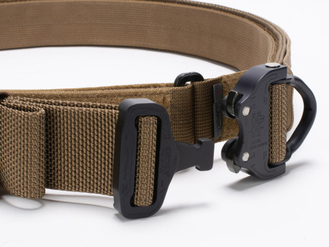 Tactical belt for carrying weapons and ammunition® STORM Coyote Brown 2-layer with PALS for MOLLE Cobra® D-ring 18kN