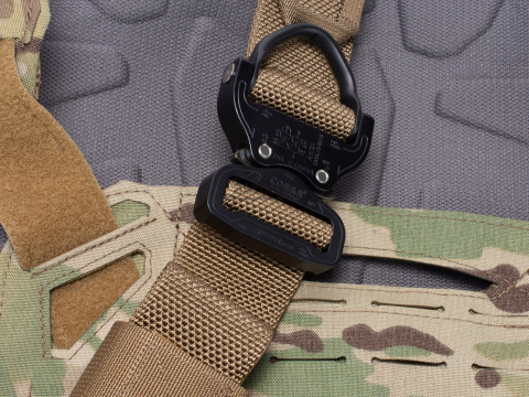 Tactical belt for carrying weapons and ammunition® STORM Coyote Brown 2-layer with PALS for MOLLE Cobra® D-ring 18kN