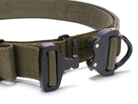 Tactical belt for carrying weapons and ammunition® STORM Ranger Green 2-layer with PALS for MOLLE Cobra® D-ring 18kN