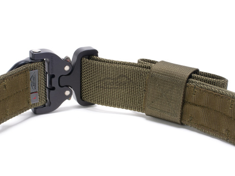 Tactical belt for carrying weapons and ammunition® STORM Ranger Green 2-layer with PALS for MOLLE Cobra® D-ring 18kN