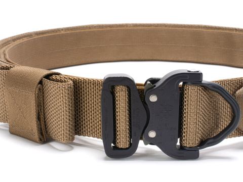 Tactical belt for carrying weapons and ammunition® STORM PROFESSIONAL Coyote Brown 2-layer with PALS for MOLLE Cobra® Dring 18kN