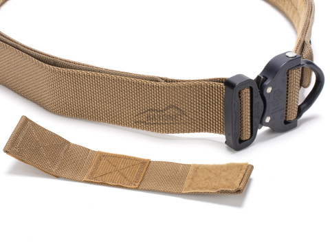 Tactical belt for carrying weapons and ammunition® STORM PROFESSIONAL Coyote Brown 2-layer with PALS for MOLLE Cobra® Dring 18kN