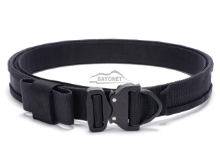 Tactical belt for carrying weapons and ammunition® STORM PROFESSIONAL Black 2-layer with PALS for MOLLE Cobra® D-ring 18kN