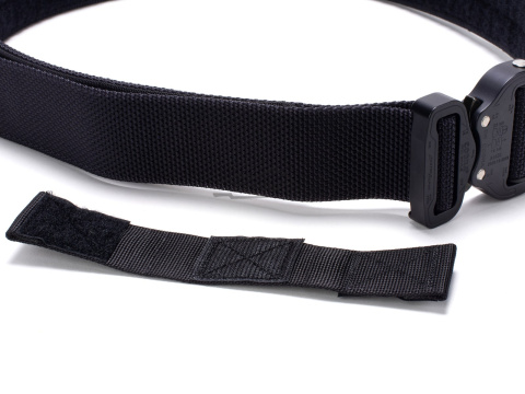 Tactical belt for carrying weapons and ammunition® STORM PROFESSIONAL Black 2-layer with PALS for MOLLE Cobra® D-ring 18kN