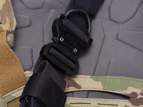 Tactical belt for carrying weapons and ammunition® STORM PROFESSIONAL Black 2-layer with PALS for MOLLE Cobra® D-ring 18kN