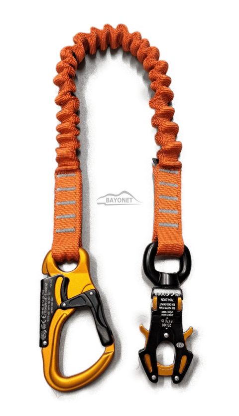 Tactical lanyard Twist Orange without certificate for the entire product with certificate for elements length to choose