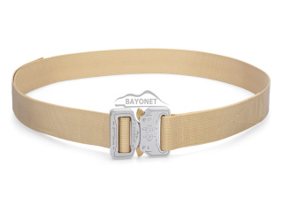 Belt soft OUTDOOR Beige 33mm wide with Cobra® 9kN flat metal buckle Universal size 70-120cm