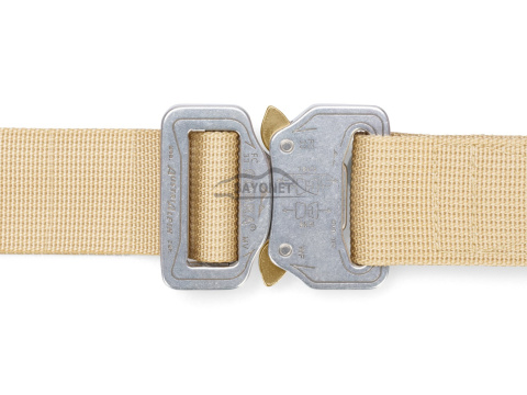 Belt soft OUTDOOR Beige 33mm wide with Cobra® 9kN flat metal buckle Universal size 70-120cm