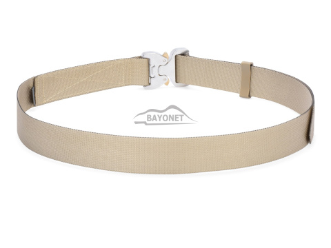 Belt soft OUTDOOR Beige 38mm wide with Cobra® 9kN flat metal buckle Universal size 70-120cm