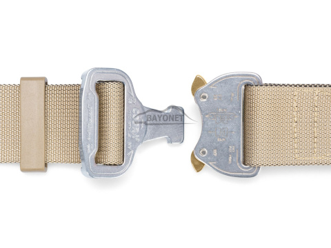 Belt soft OUTDOOR Beige 38mm wide with Cobra® 9kN flat metal buckle Universal size 70-120cm