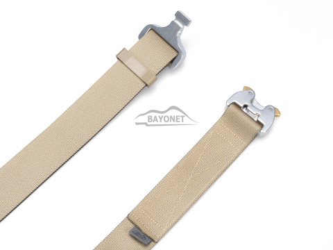 Belt soft OUTDOOR Beige 38mm wide with Cobra® 9kN flat metal buckle Universal size 70-120cm