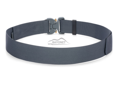 Belt soft OUTDOOR Dark Gray 38mm wide with Cobra® 9kN flat metal buckle Universal size 70-120cm