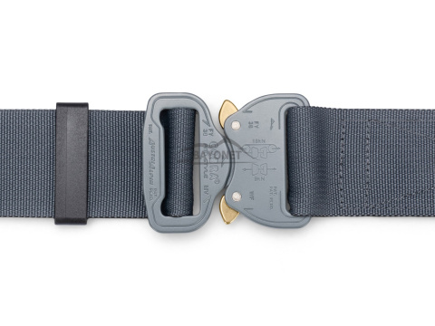 Belt soft OUTDOOR Dark Gray 38mm wide with Cobra® 9kN flat metal buckle Universal size 70-120cm