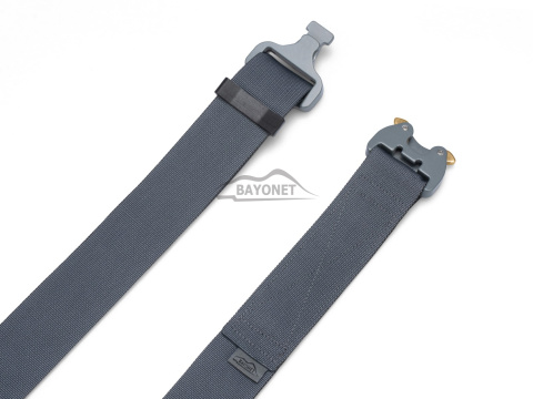 Belt soft OUTDOOR Dark Gray 38mm wide with Cobra® 9kN flat metal buckle Universal size 70-120cm