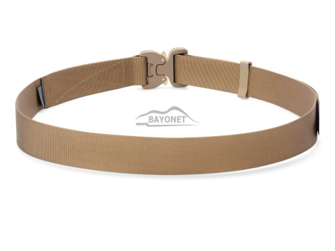 Belt soft OUTDOOR Coyote Brown 38mm wide with Cobra® 9kN flat metal buckle Universal size 70-120cm