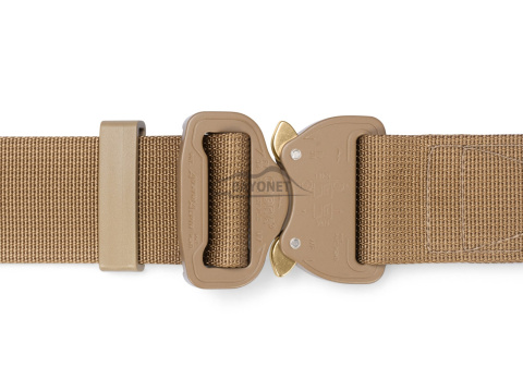 Belt soft OUTDOOR Coyote Brown 38mm wide with Cobra® 9kN flat metal buckle Universal size 70-120cm