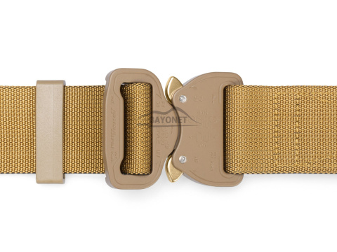 Belt soft OUTDOOR Coyote (Gold) 38mm wide with Cobra® 9kN flat metal buckle Universal size 70-120cm