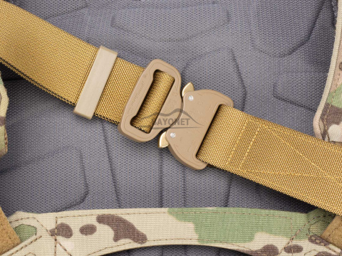 Belt soft OUTDOOR Coyote (Gold) 38mm wide with Cobra® 9kN flat metal buckle Universal size 70-120cm