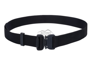 Belt soft OUTDOOR Black 38mm wide with Cobra® 9kN all matte black flat metal buckle Universal size 70-120cm