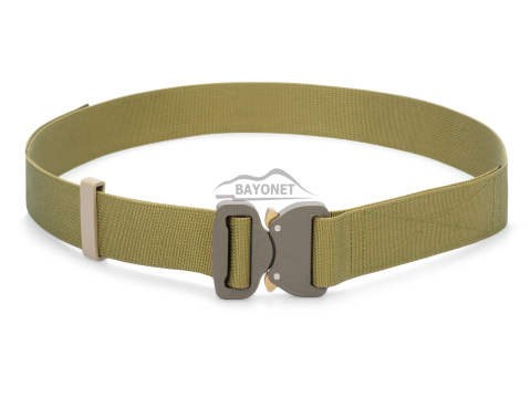 Belt soft OUTDOOR Khaki (Dark Coyote) 38mm wide with Cobra® 9kN flat metal buckle Universal size 70-120cm