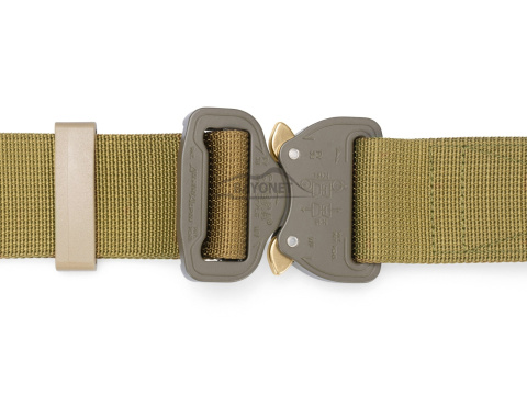 Belt soft OUTDOOR Khaki (Dark Coyote) 38mm wide with Cobra® 9kN flat metal buckle Universal size 70-120cm