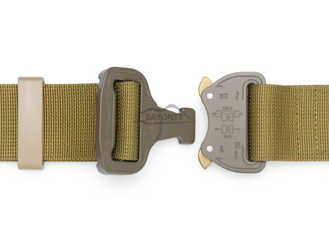 Belt soft OUTDOOR Khaki (Dark Coyote) 38mm wide with Cobra® 9kN flat metal buckle Universal size 70-120cm