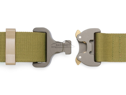 Belt soft OUTDOOR Khaki (Dark Coyote) 38mm wide with Cobra® 9kN flat metal buckle Universal size 70-120cm