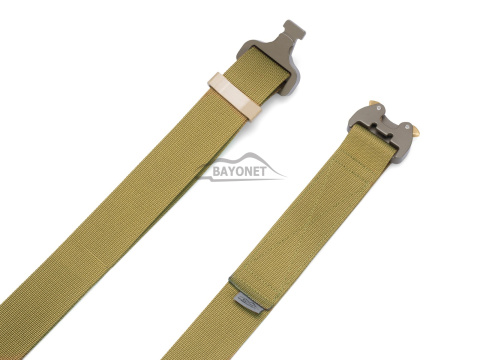 Belt soft OUTDOOR Khaki (Dark Coyote) 38mm wide with Cobra® 9kN flat metal buckle Universal size 70-120cm