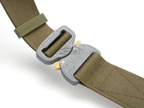 Belt soft OUTDOOR Ranger Green 38mm wide with Cobra® 9kN flat metal buckle Universal size 70-120cm