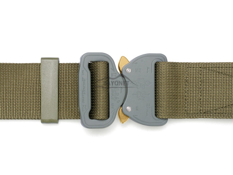 Belt soft OUTDOOR Ranger Green 38mm wide with Cobra® 9kN flat metal buckle Universal size 70-120cm