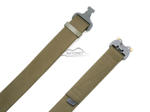 Belt soft OUTDOOR Ranger Green 38mm wide with Cobra® 9kN flat metal buckle Universal size 70-120cm