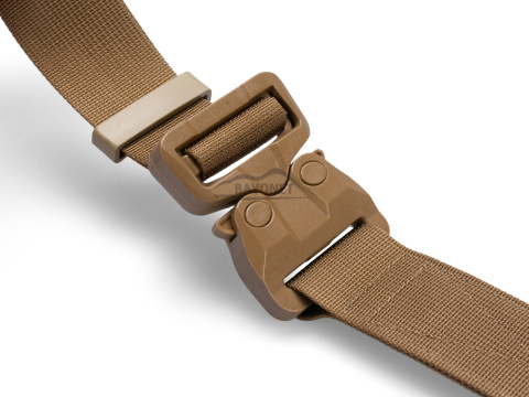 Belt soft OUTDOOR STEALTH Coyote Brown 38mm wide with Cobra® 25cN undetectable buckle Universal size 70-120cm