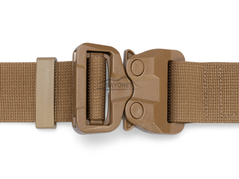 Belt soft OUTDOOR STEALTH Coyote Brown 38mm wide with Cobra® 25cN undetectable buckle Universal size 70-120cm