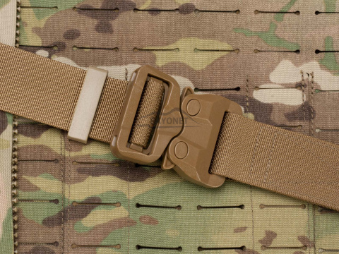 Belt soft OUTDOOR STEALTH Coyote Brown 38mm wide with Cobra® 25cN undetectable buckle Universal size 70-120cm