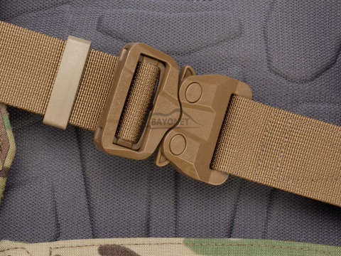 Belt soft OUTDOOR STEALTH Coyote Brown 38mm wide with Cobra® 25cN undetectable buckle Universal size 70-120cm