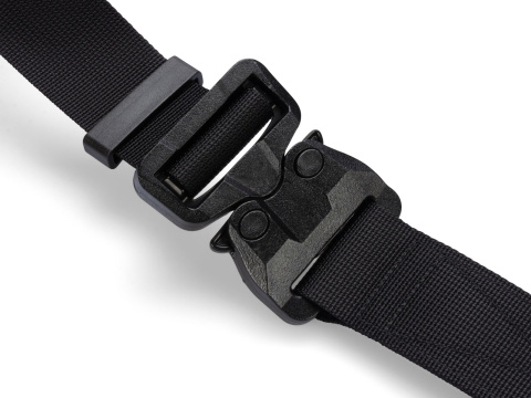 Belt soft OUTDOOR STEALTH Black 38mm wide with Cobra® 25cN undetectable buckle Universal size 70-120cm