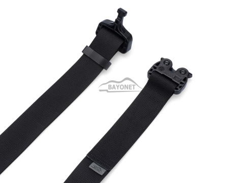 Belt soft OUTDOOR STEALTH Black 38mm wide with Cobra® 25cN undetectable buckle Universal size 70-120cm