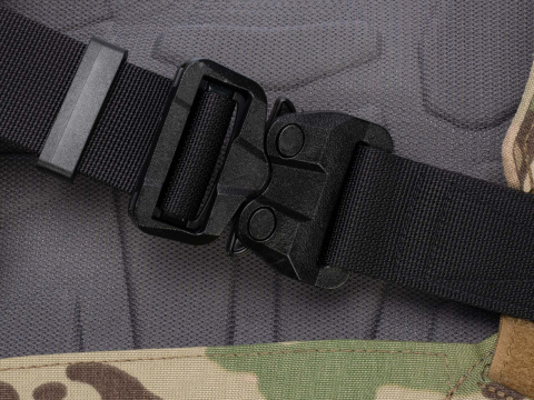 Belt soft OUTDOOR STEALTH Black 38mm wide with Cobra® 25cN undetectable buckle Universal size 70-120cm